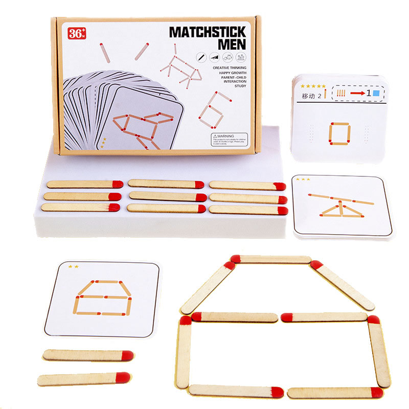 Board Game Diy - Монтессори спички головоломки игра деревянные игрушки